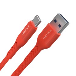 Nautica C20 Type-C to USB-A 120 cm Şarj ve Data Kablosu Kırmızı 
