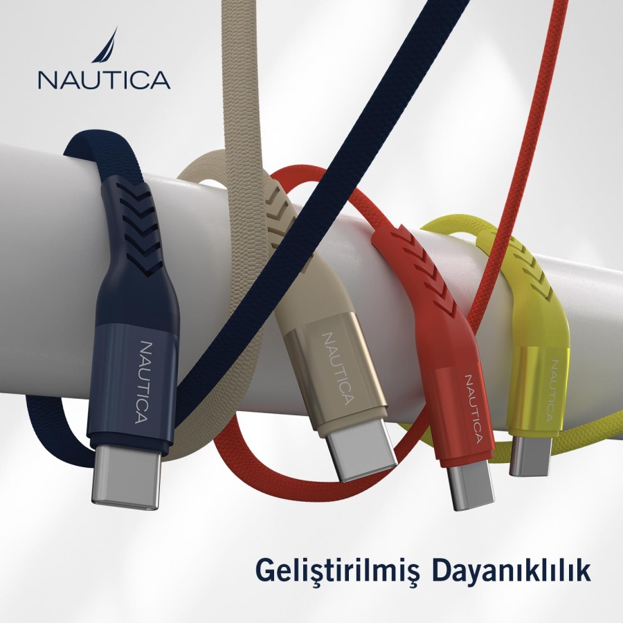Nautica C30 Type-C to Type-C 210 cm Şarj ve Data Kablosu Sarı - 4