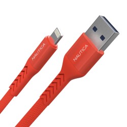 Nautica C40 Lightning to USB-A 120 cm Şarj ve Data Kablosu Kırmızı - Nautica