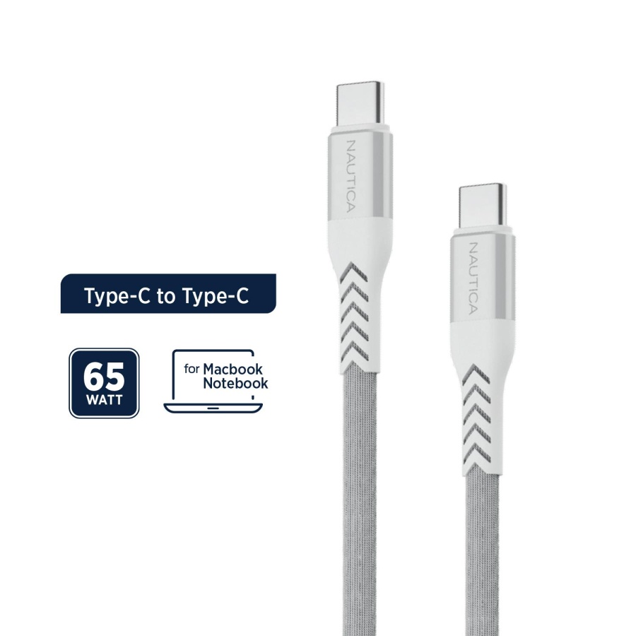 Nautica C400 Type-C to Type-C 65W Hızlı Şarj ve Data Kablosu 1.2 Metre Beyaz - 2