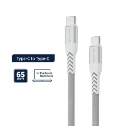 Nautica C400 Type-C to Type-C 65W Hızlı Şarj ve Data Kablosu 1.2 Metre Beyaz - 2