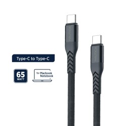 Nautica C400 Type-C to Type-C 65W Hızlı Şarj ve Data Kablosu 1.2 Metre Gri - 2