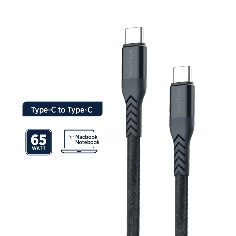Nautica C400 Type-C to Type-C 65W Hızlı Şarj ve Data Kablosu 1.2 Metre Gri - 2