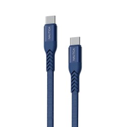 Nautica C400 Type-C to Type-C 65W Hızlı Şarj ve Data Kablosu 1.2 Metre Navy - Nautica