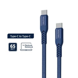 Nautica C400 Type-C to Type-C 65W Hızlı Şarj ve Data Kablosu 1.2 Metre Navy - 2