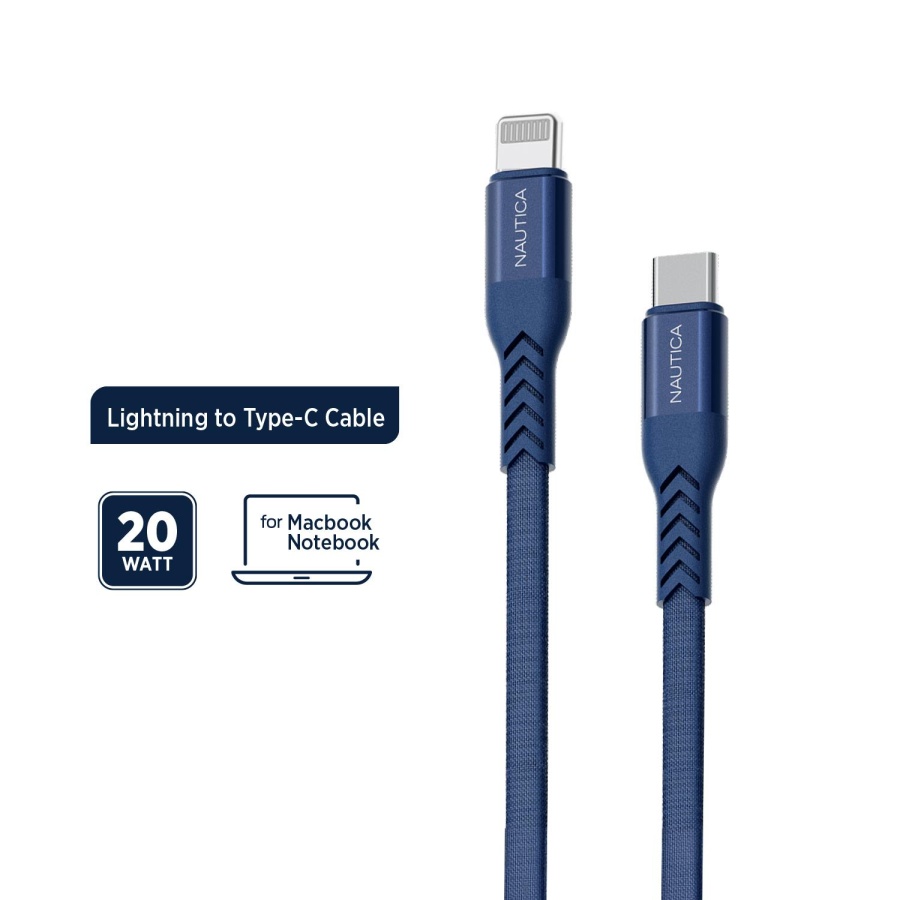 Nautica C420 Type-C to Lightning 20W Hızlı Şarj ve Data Kablosu 1.2 Metre Navy - 2