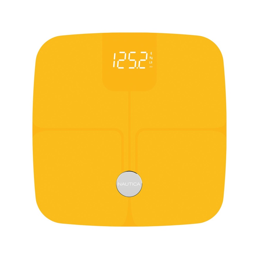 Nautica Classic Collection Plus Vücut Analizli Akıllı Bluetooth Tartı Baskül Sarı - 2