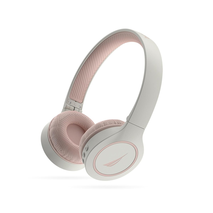 Nautica H120 Stereo Kablosuz Bluetooth Mikrofonlu Kulaküstü Kulaklık Beyaz Pembe - 1