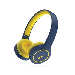 Nautica H120 Stereo Kablosuz Bluetooth Mikrofonlu Kulaküstü Kulaklık Navy Sarı - 1
