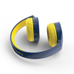 Nautica H120 Stereo Kablosuz Bluetooth Mikrofonlu Kulaküstü Kulaklık Navy Sarı - 2