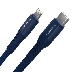 Nautica Lightning to USB-C Cable (4ft) Navy 