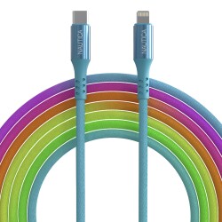 Nautica Lightning to USB-C Cable (Rainbow) (4ft) - Nautica