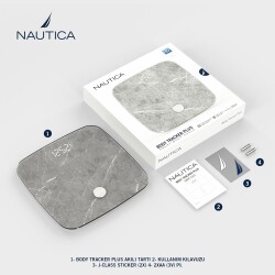 Nautica Marble Collection Body Tracker Plus Akıllı Tartı Gri - 6