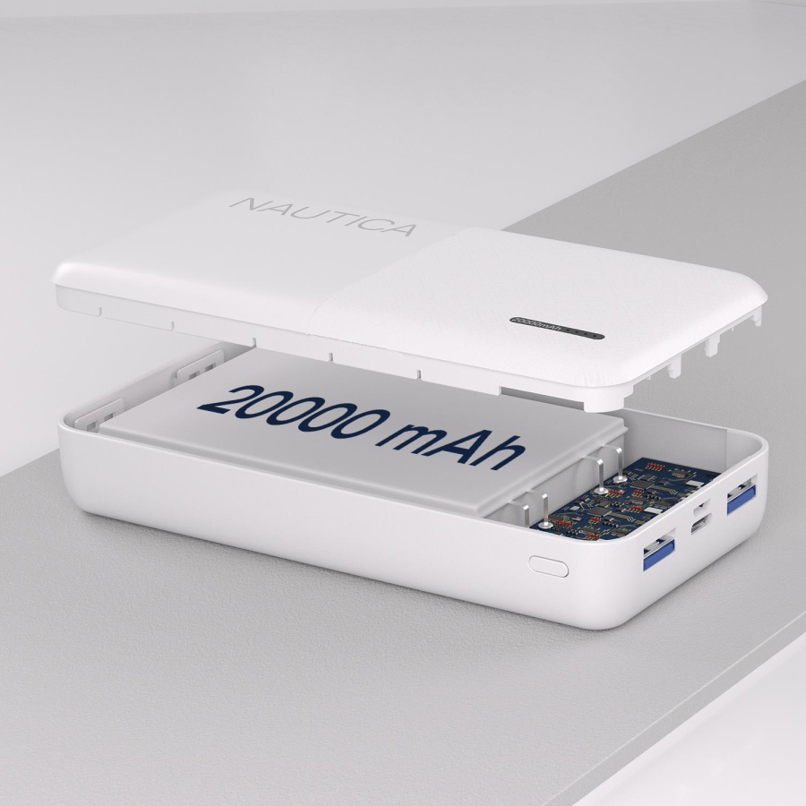 Nautica P200 20W PD 18W QC Hızlı Taşınabilir Şarj Cihazı Powerbank 20.000 mAh Beyaz - 3