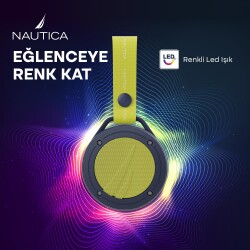 Nautica S20 Taşınabilir Bluetooth Speaker Hoparlör Ses Bombası 400mAh Navy Sarı - 4