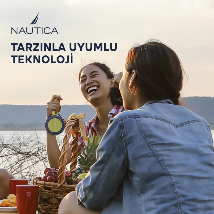 Nautica S20 Taşınabilir BT Speaker Hoparlör Ses Bombası 400mAh Navy Sarı - 6