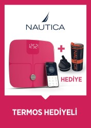 Nautica Vücut Analizli Smart Akıllı Bluetooth Tartı Baskül + Nautica 500 ml Termos Hediyeli - Nautica