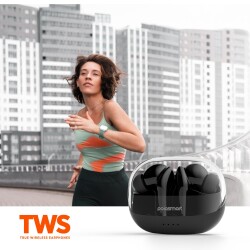 Polosmart FS100 Bluetooth 5.3 Kablosuz Kulak İçi Kulaklık Dokunmatik Mikrofonlu Siyah - 3