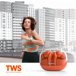 Polosmart FS100 TWS Kablosuz Kulaklık - Kırmızı - 3