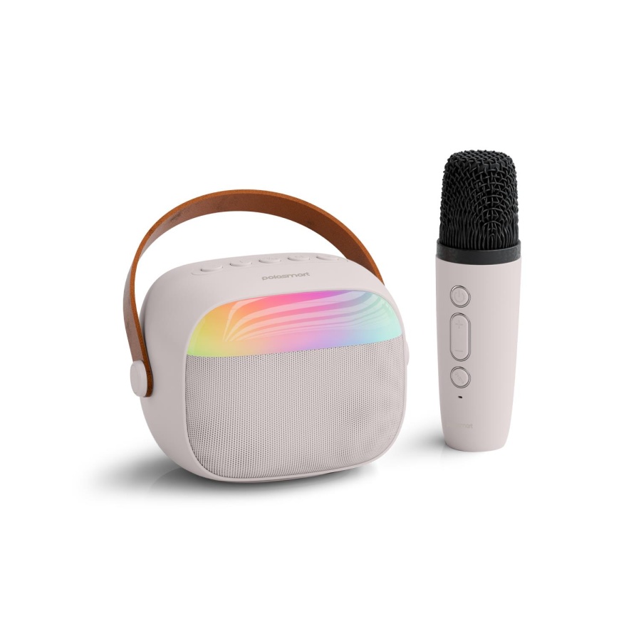 Polosmart FS101 Kablosuz RGB Led Aydınlatmalı Bluetooth 5.4 Mikrofonlu Karaoke Set Beyaz - 4
