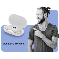 Polosmart FS109 Kablosuz Bluetooth 5.3 Dokunmatik TWS Kulaklık Beyaz - 3