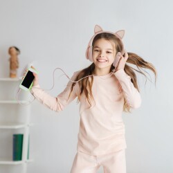 Polosmart FS113 Kablolu Mikrofonlu Stereo Kulak Üstü Kulaklık Pembe - 3