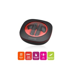 Polosmart FS115 Kablosuz Dokunmatik Çevresel Gürültü Engelleyici (ENC) TWS Kulaklık Kırmızı - 3