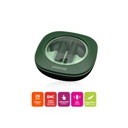 Polosmart FS115 Kablosuz Dokunmatik Çevresel Gürültü Engelleyici (ENC) TWS Kulaklık Yeşil - 3