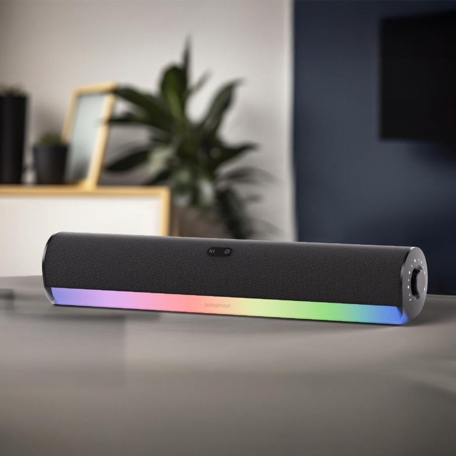 Polosmart FS120 Kablosuz Led Aydınlatmalı Dual Bağlantı Soundbar Siyah - 3