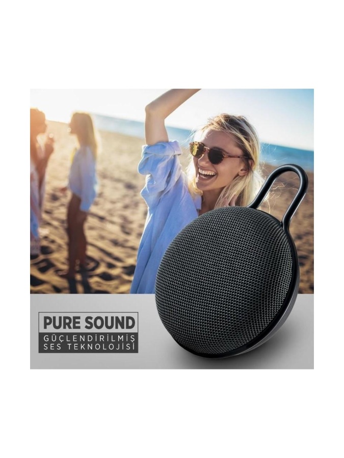 Polosmart FS63 Taşınabilir Kablosuz Bluetooth Güçlendirilmiş Bass IPX4 Su Geçirmez Hoparlör Speaker - 2
