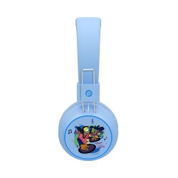 Polosmart FS99 BT 5.4 17 Saat Müzik AUX/TF Kart Destekli Kablosuz Kulak Üstü Kulaklık Mavi - 2