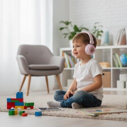 Polosmart FS99 Bluetooth 5.4 17 Saat Müzik AUX/TF Kart Destekli Kablosuz Kulak Üstü Kulaklık Pembe - 3
