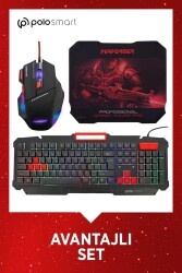 Polosmart Klavye & Mouse + Mouse Pad Gaming Set PGM06+PGM07 - 1
