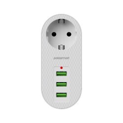 Polosmart MP11 3 Usb Li Termal Akım Korumalı Priz Beyaz - 1