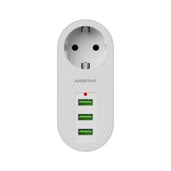 Polosmart MP11 3 Usb Li Termal Akım Korumalı Priz Beyaz - 1