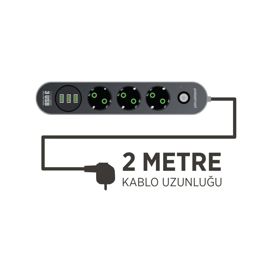 Polosmart MP19 Akım Korumalı Priz - 5