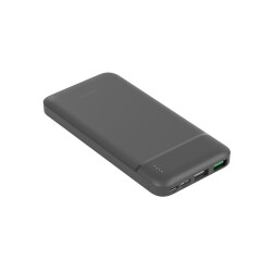 Polosmart PBS123 10.000 mAh 1 Type-C 2 USB Çıkışlı Taşınabilir Şarj Cihazı Powerbank Gri - Polosmart