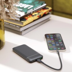 Polosmart PBS123 10.000 mAh 1 Type-C 2 USB Çıkışlı Taşınabilir Şarj Cihazı Powerbank Gri - 3