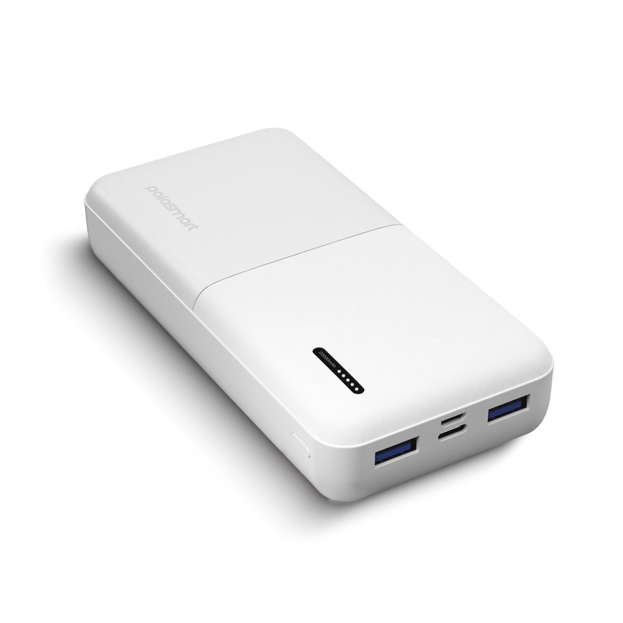 Polosmart PBS132 Led Göstergeli 2 USB 1 PD Çıkışlı Taşınabilir Şarj Cihazı Powerbank Beyaz - 2