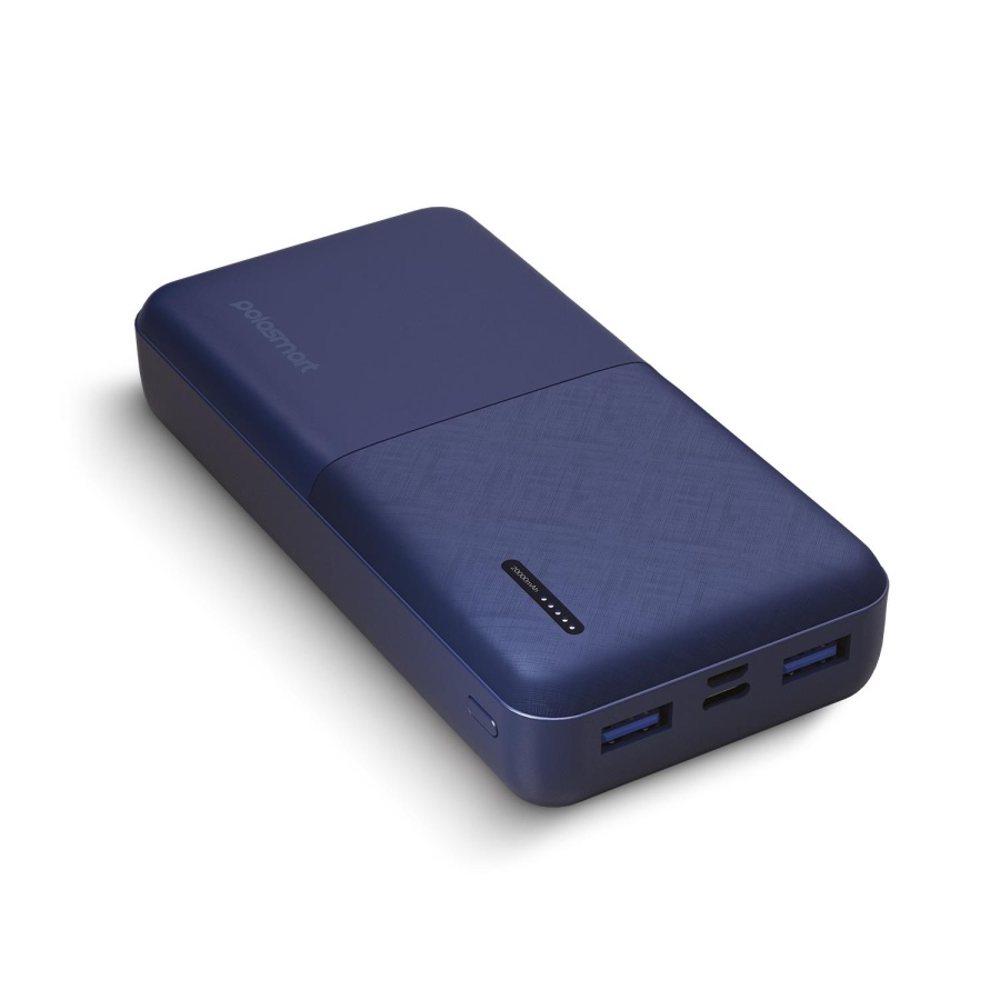 Polosmart PBS132 Led Göstergeli 2 USB 1 PD Çıkışlı Taşınabilir Şarj Cihazı Powerbank Navy - 2