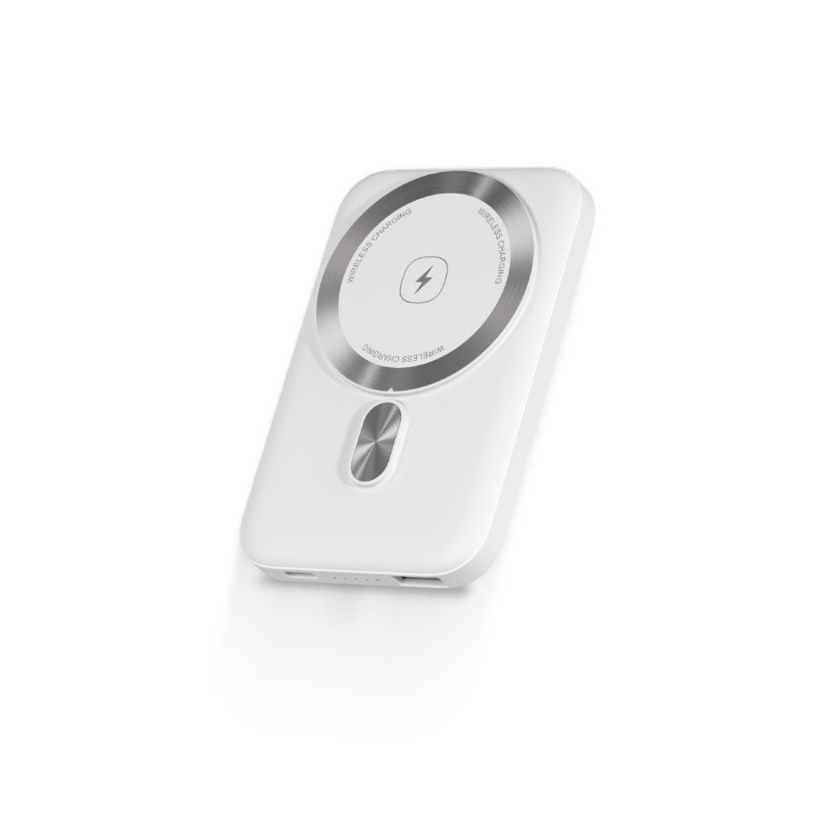 Polosmart PBS133 Magsafe Kablosuz Hızlı Taşınabilir Şarj Cihazı Powerbank 5000 mAh Beyaz - 1