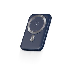 Polosmart PBS133 Magsafe Kablosuz Hızlı Taşınabilir Şarj Cihazı Powerbank 5000 mAh Navy - 1
