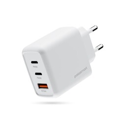 Polosmart PBS135 65W PD Hızlı Şarj Adaptörü 2 Type-C + USB Çıkış (3 Port) Güvenli Şarj Beyaz - Polosmart