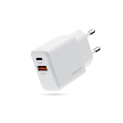 Polosmart PBS136 Hızlı 1 USB 1 PD Çıkışlı 20W Şarj Adaptörü Duvar Şarjı Beyaz - Polosmart