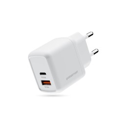 Polosmart PBS137 Hızlı 1 USB 1 PD Çıkışlı 30W Şarj Adaptörü Duvar Şarjı Beyaz - Polosmart