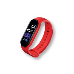 Polosmart PBS138 Akıllı Bileklik 5.1V Titreşimli Bluetooth Adım Sayar Kalp Atışı Uyku Takibi Kırmızı - Polosmart