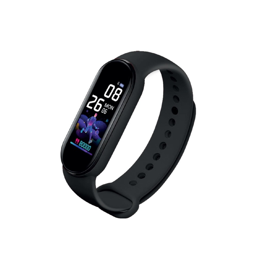 Polosmart PBS138 Akıllı Bileklik 5.1V Titreşimli Bluetooth Adım Sayar Kalp Atışı Uyku Takibi Siyah - 1