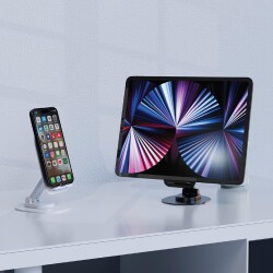 Polosmart PBS140 Telefon Tablet Standı 60° Ayarlanabilir 1000g Taşıma Kapasiteli Beyaz - 3
