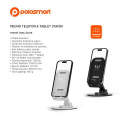 Polosmart PBS140 Telefon & Tablet Tutacağı Beyaz - 1