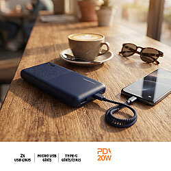 Polosmart PBS151 20.000 MAh Powerbank Navy - 3
